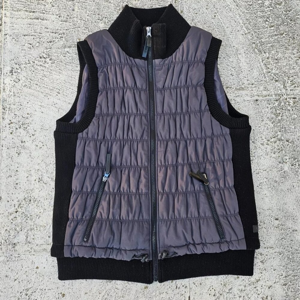 Calvin Klein Performance Women Vest Jacket Black/Gray Coat Size Large